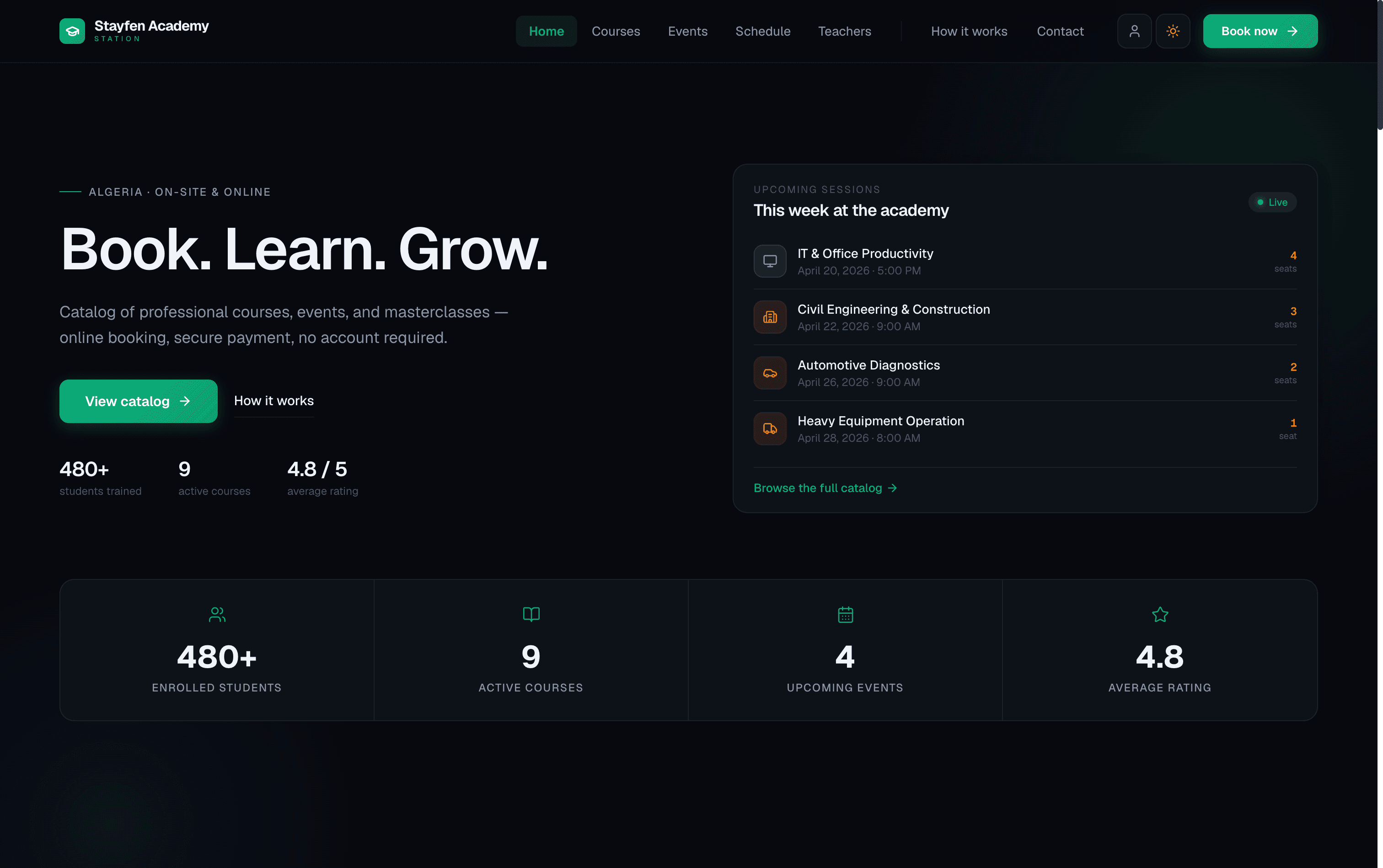 Academy screenshot
